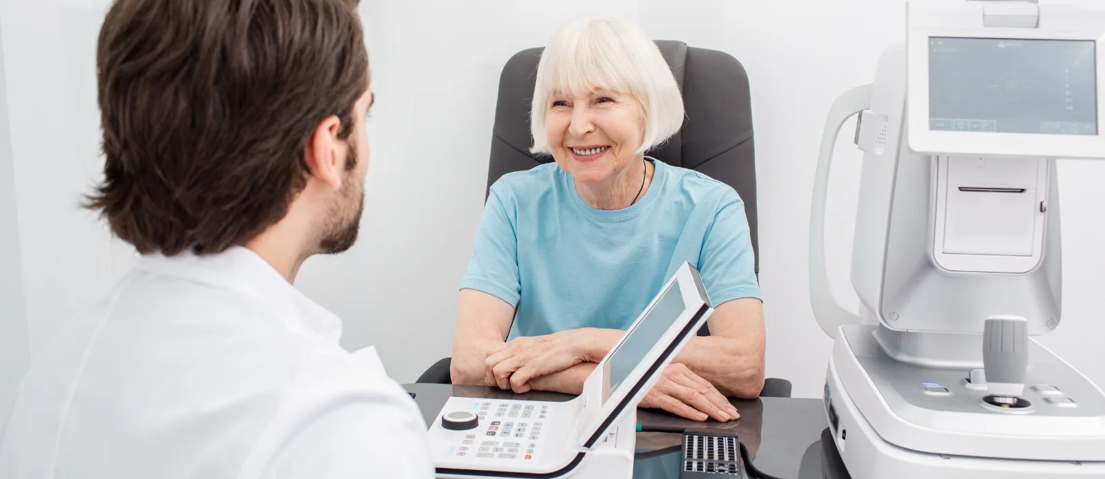 Senior woman patient with doctor