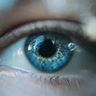 Closeup of blue eye