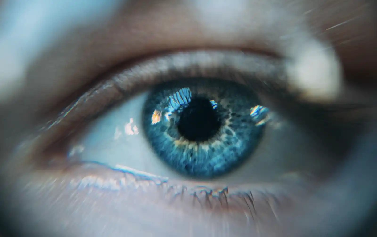 Closeup of blue eye